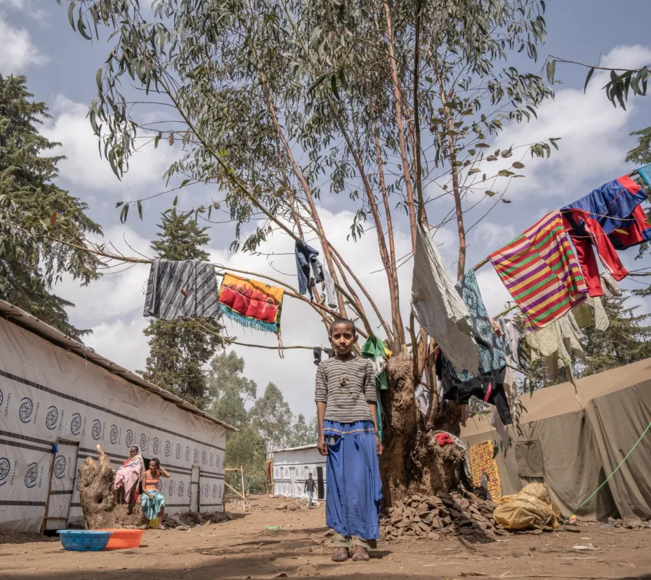 Tigist in het vluchtelingenkamp