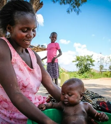 Susan mit ihren Kindern