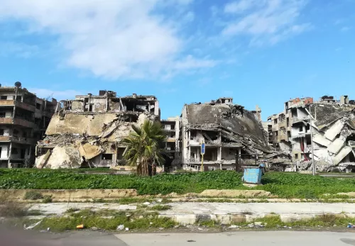 Masa: Eingestürzte Gebäude in Syrien