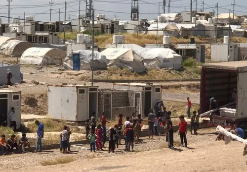 Syrische Flüchtlinge in einem Flüchtlingscamp